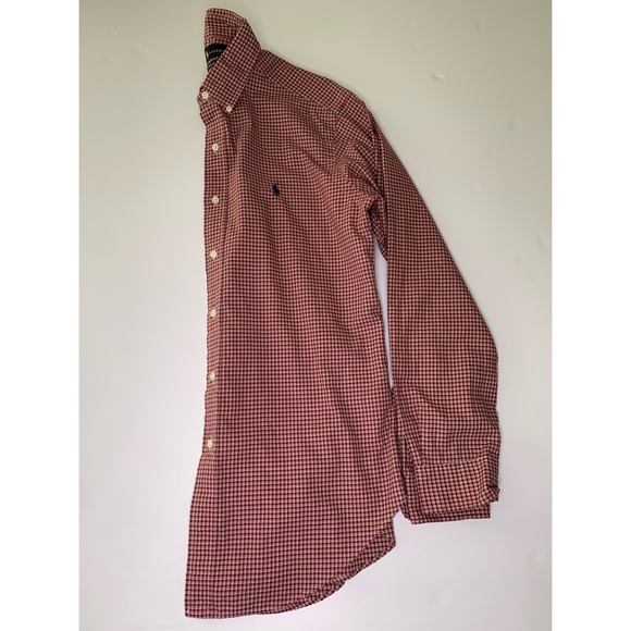 Ralph Lauren Red/White Button Down - MEDIUM - Picture 2 of 4